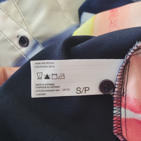 Alfred Sung shirt size US S navy with more colors at front - Picture 4 of 4